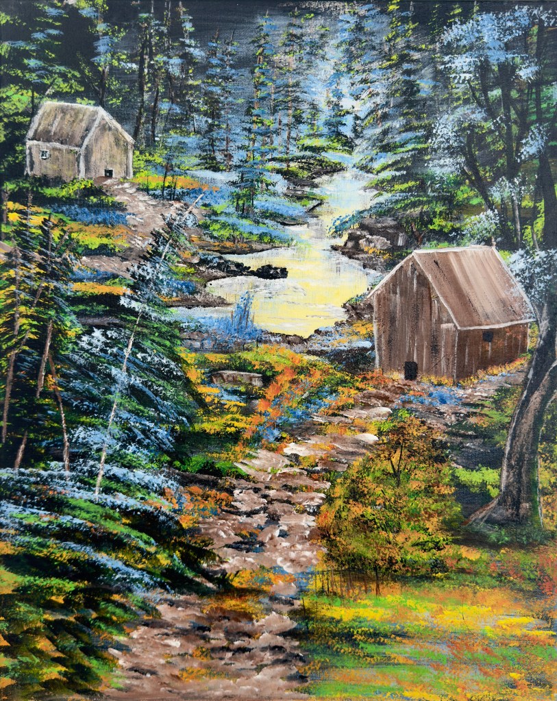 The Neighbors by Caroyln Jordan-Sweeney, black female painter, african american women painters, black women painters, landscape paintings